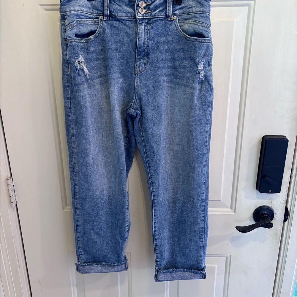 KanCan Light Blue High Rise Women's Jeans Distressed - Picture 3 of 8